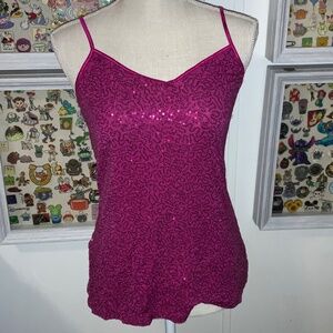 Women’s Sequin Express Tank Top Preowned Size MEDIUM